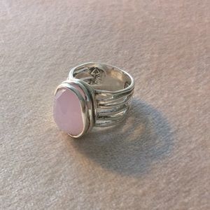 Silpada Sterling Silver Pink Quartz ring